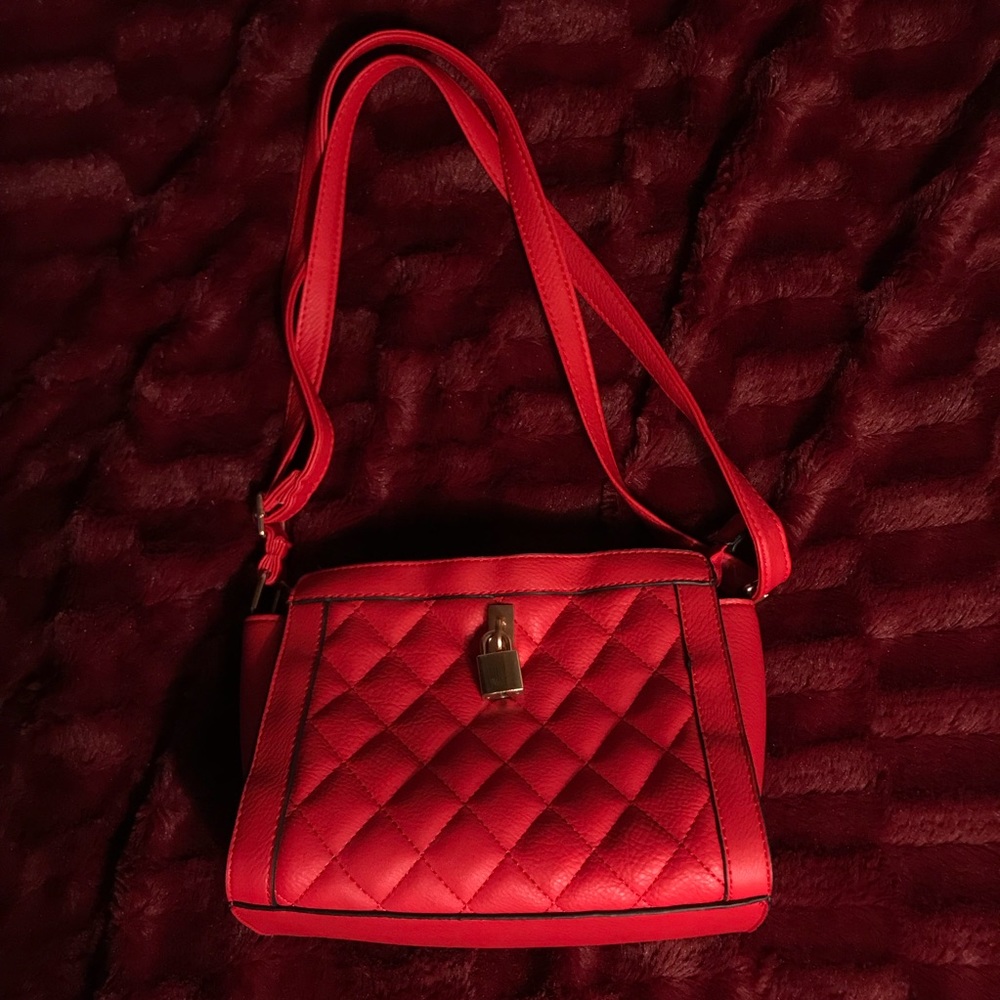 Quilted Faux Leather Crossbody with Lock